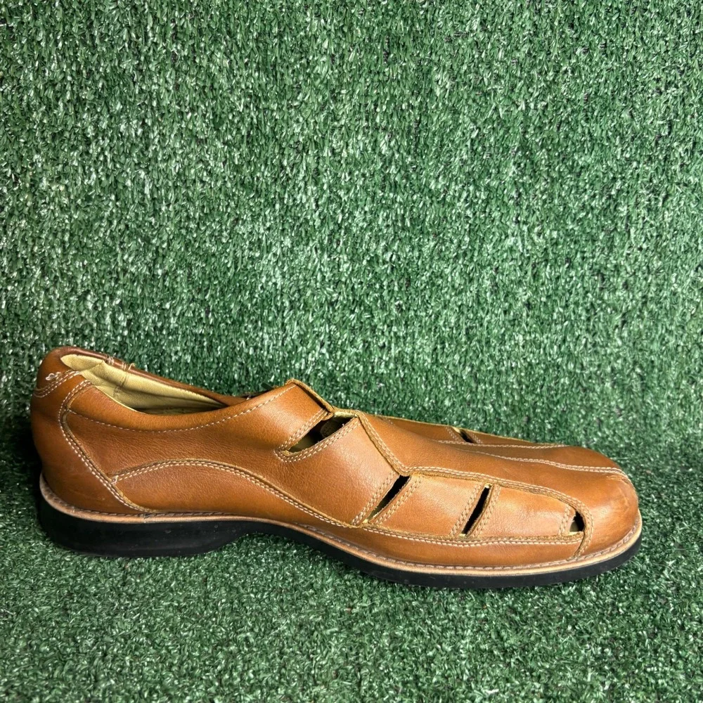Johnston Murphy Buckle Strap‎ Leather Casual Fisherman Sandals Brown Mens Sz 11M